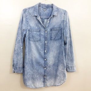 Charlotte Russe Denim Chambray Shirt